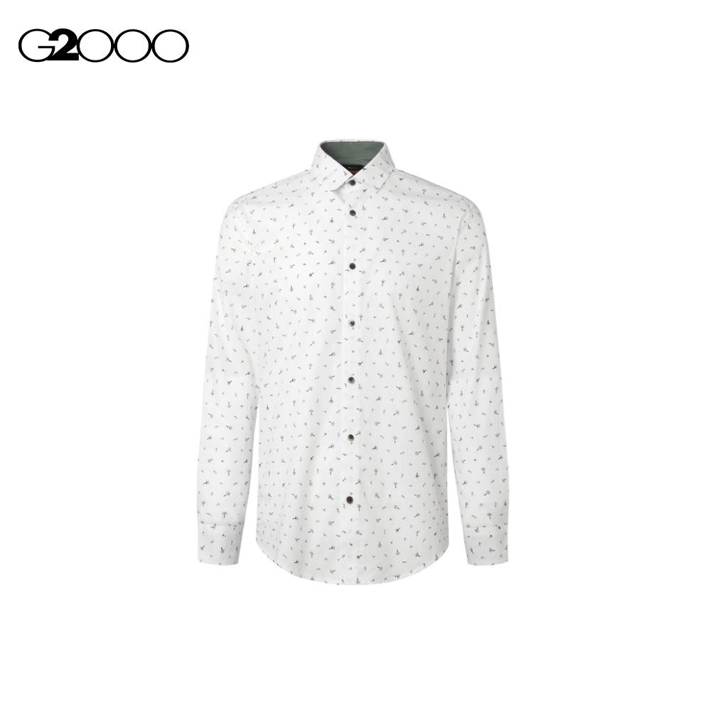 G2000 Men Cotton Print Long Sleeve Shirt