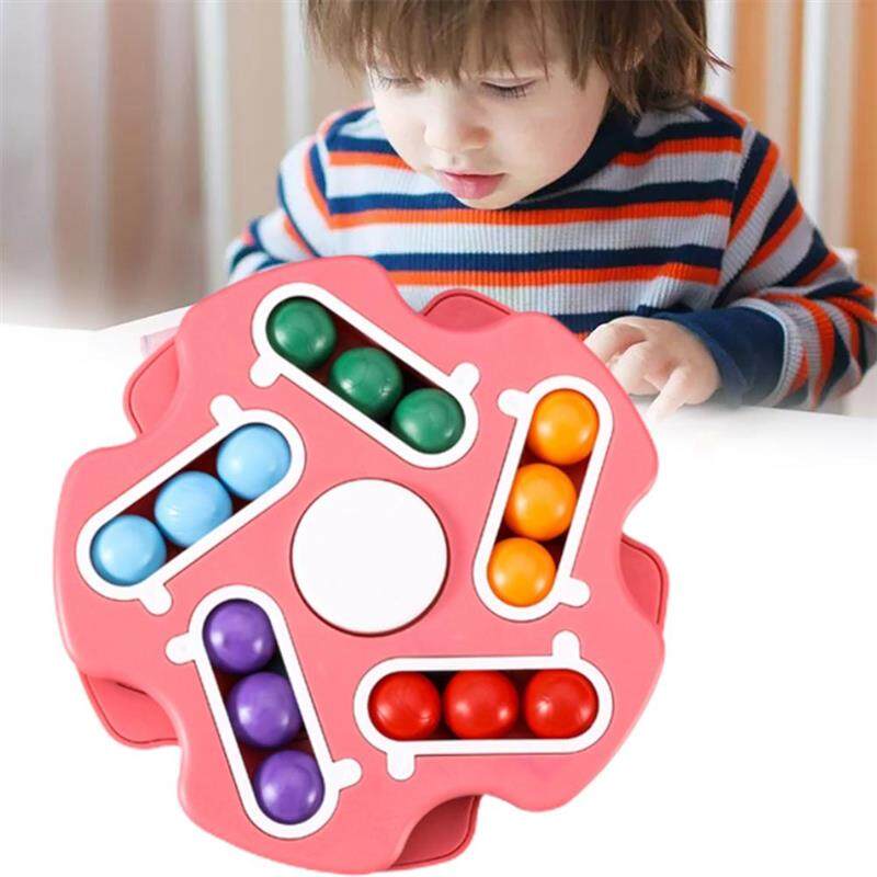 HYG Rubik's Cube Toys 3x3 Magic Cube Bundle Educational Puzzle Cube Toys Intellectual Finger Burger Little Magic Bean Double-sided Play Rotating Rubik's Cube Fingertip Shaped Magic Bean Toy